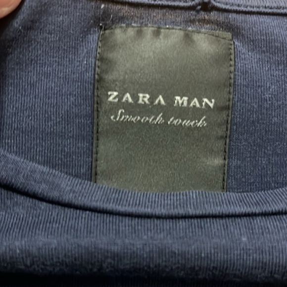 ZARA MEN Men’s Long Sleeve Shirt Dark Blue Smooth Touch Classic Style Size XL - Picture 6 of 7